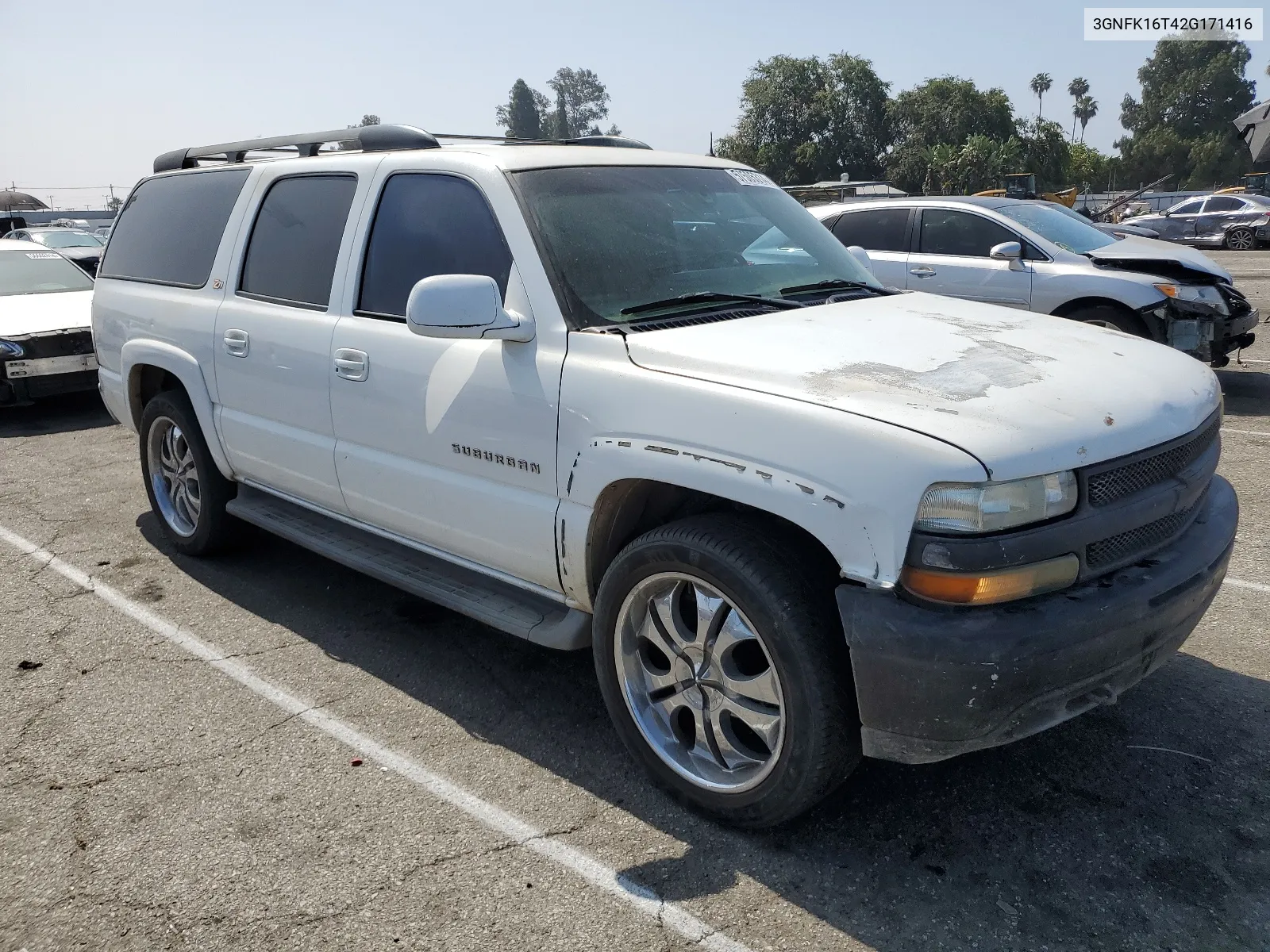 2002 Chevrolet Suburban K1500 VIN: 3GNFK16T42G171416 Lot: 57505314