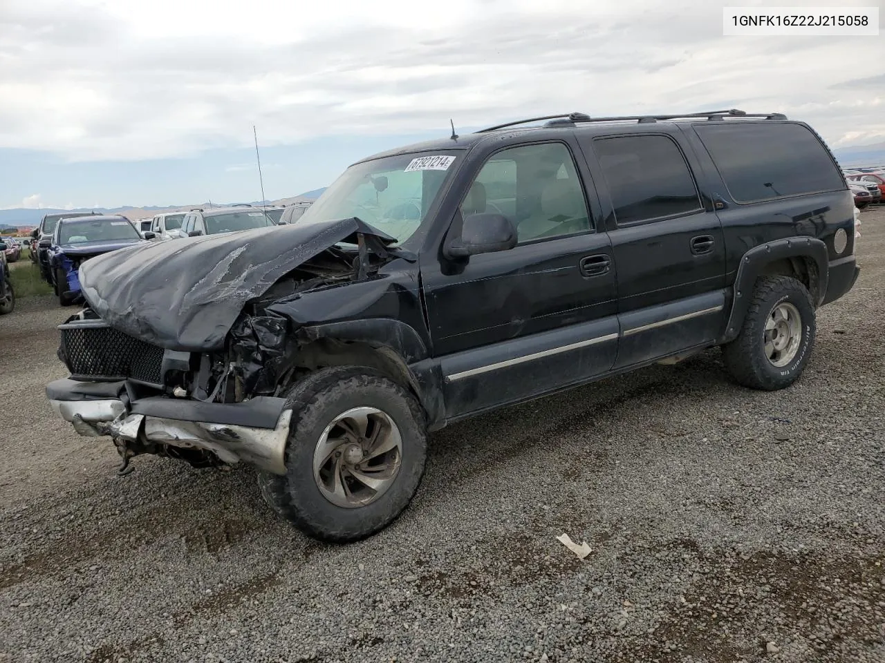 2002 Chevrolet Suburban K1500 VIN: 1GNFK16Z22J215058 Lot: 67921214