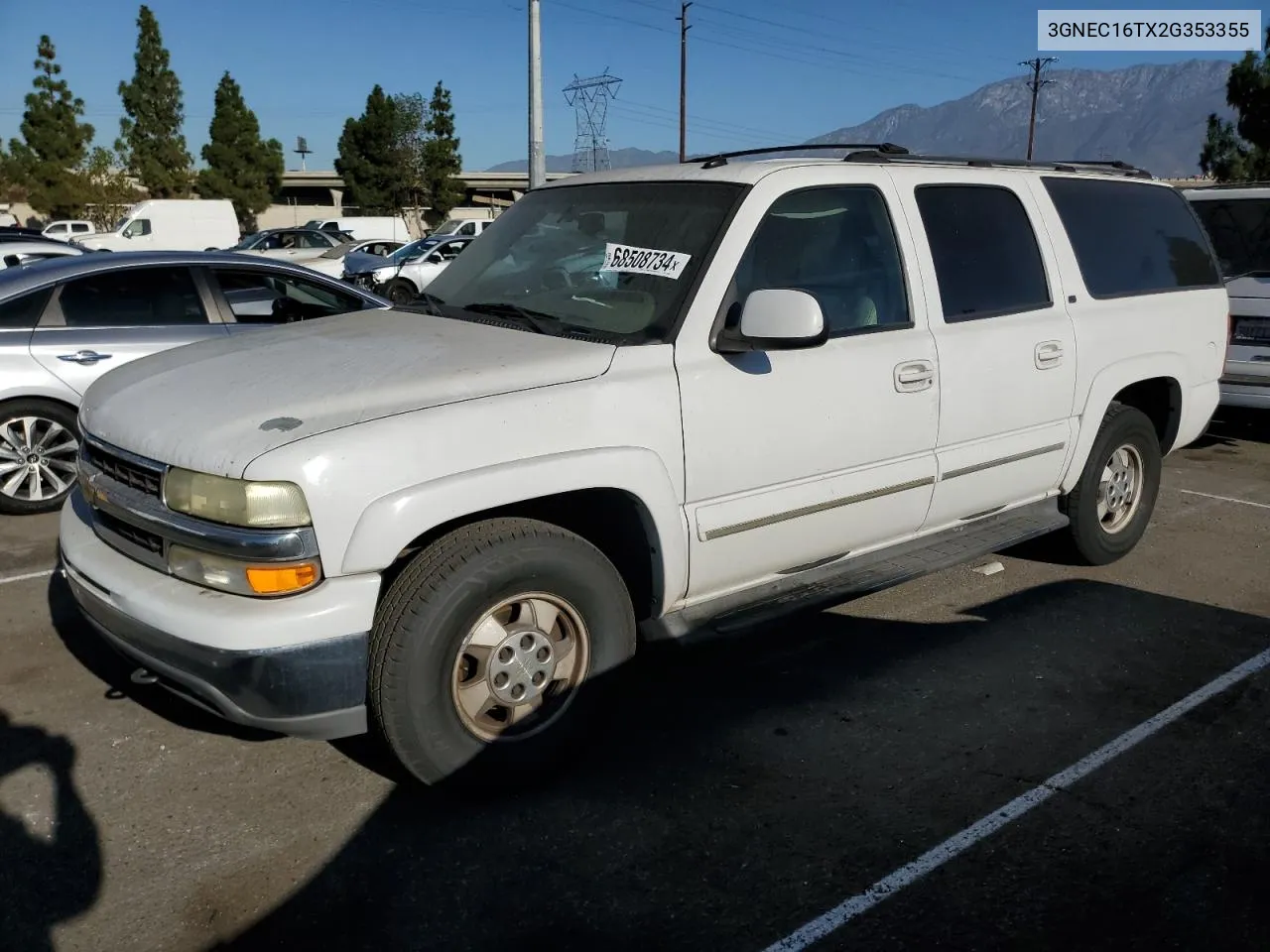 2002 Chevrolet Suburban C1500 VIN: 3GNEC16TX2G353355 Lot: 68508734