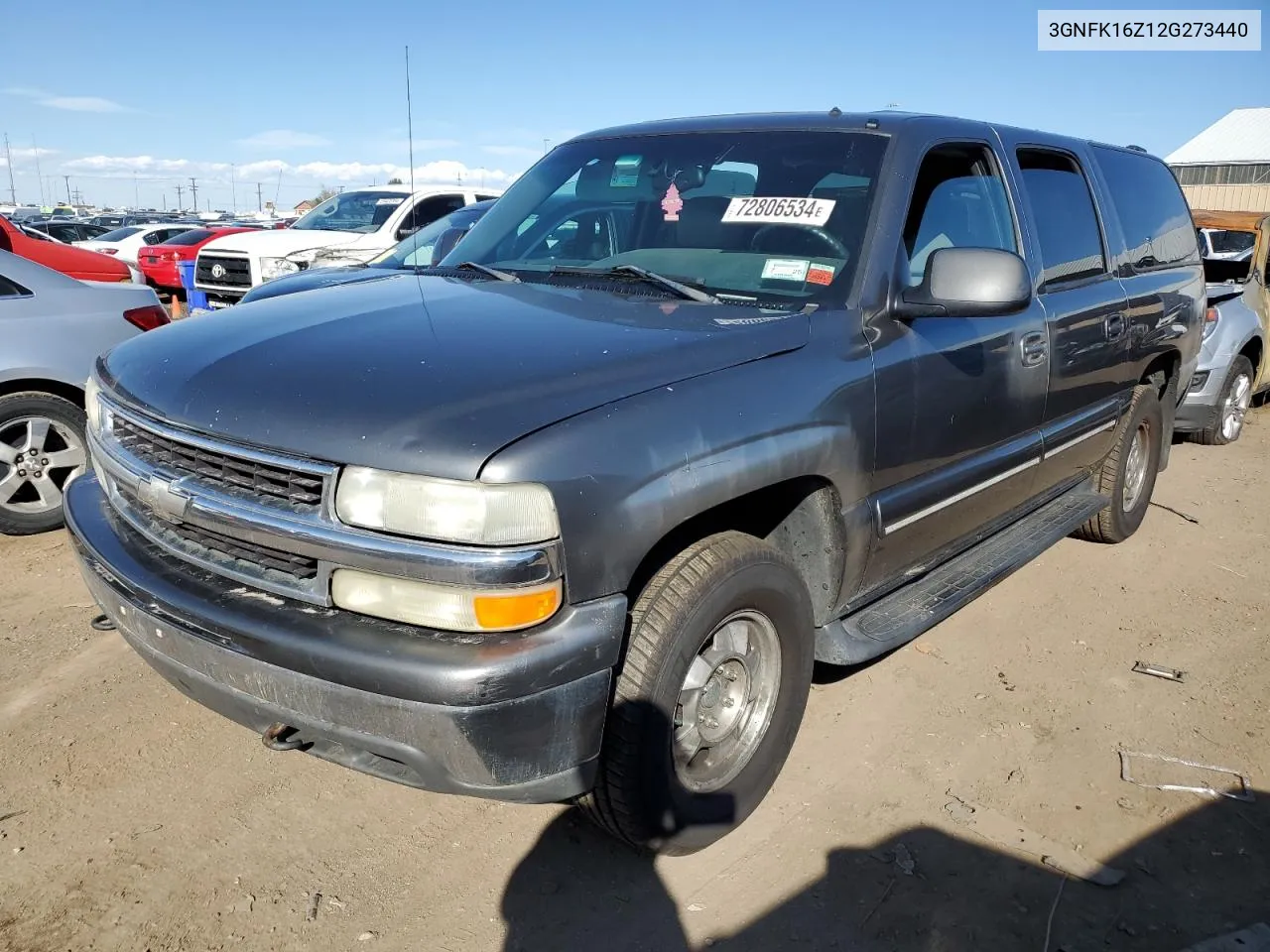 2002 Chevrolet Suburban K1500 VIN: 3GNFK16Z12G273440 Lot: 72806534