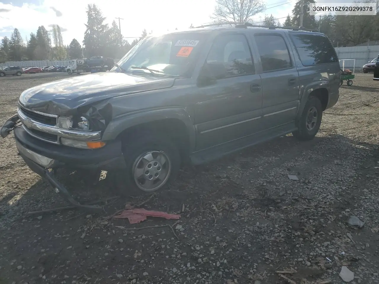 3GNFK16Z92G299378 2002 Chevrolet Suburban K1500