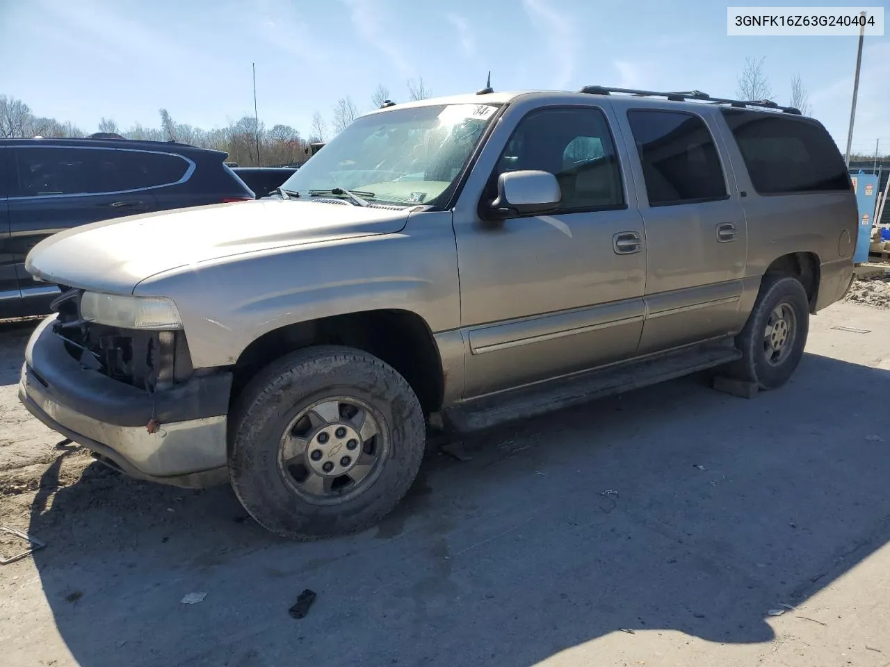 2003 Chevrolet Suburban K1500 VIN: 3GNFK16Z63G240404 Lot: 50827684