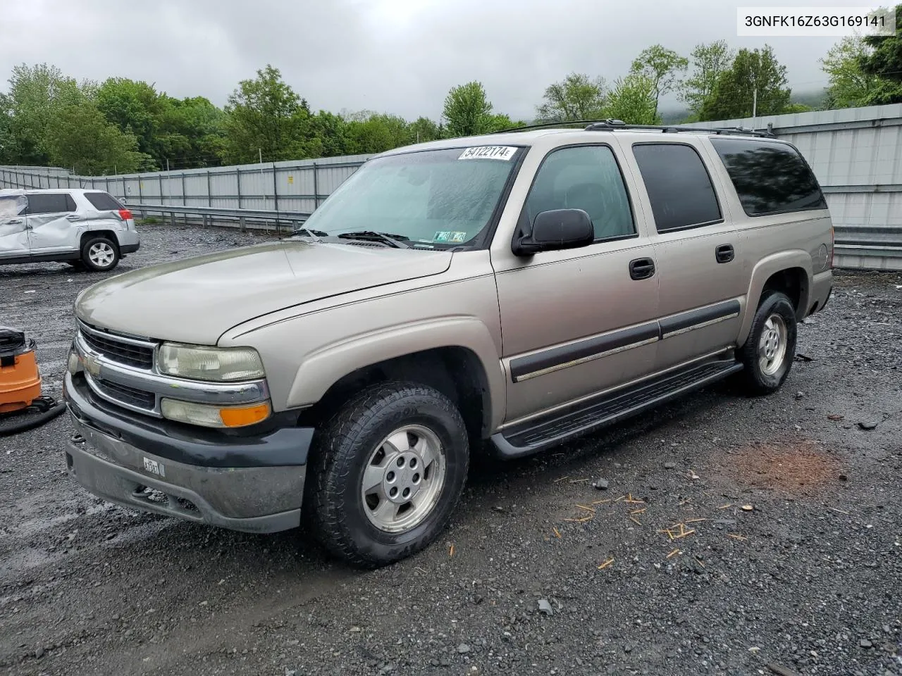 2003 Chevrolet Suburban K1500 VIN: 3GNFK16Z63G169141 Lot: 54122174