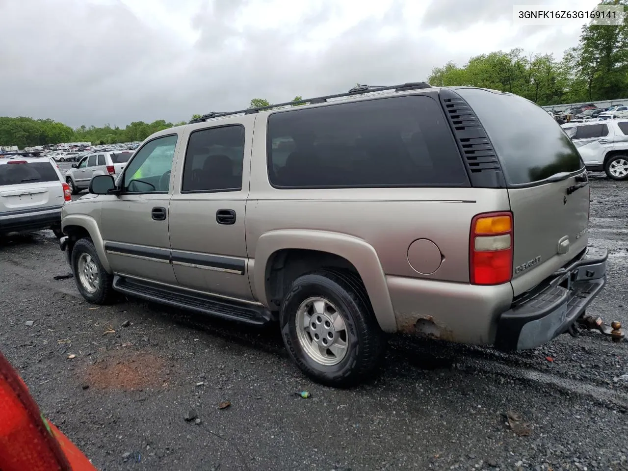 2003 Chevrolet Suburban K1500 VIN: 3GNFK16Z63G169141 Lot: 54122174