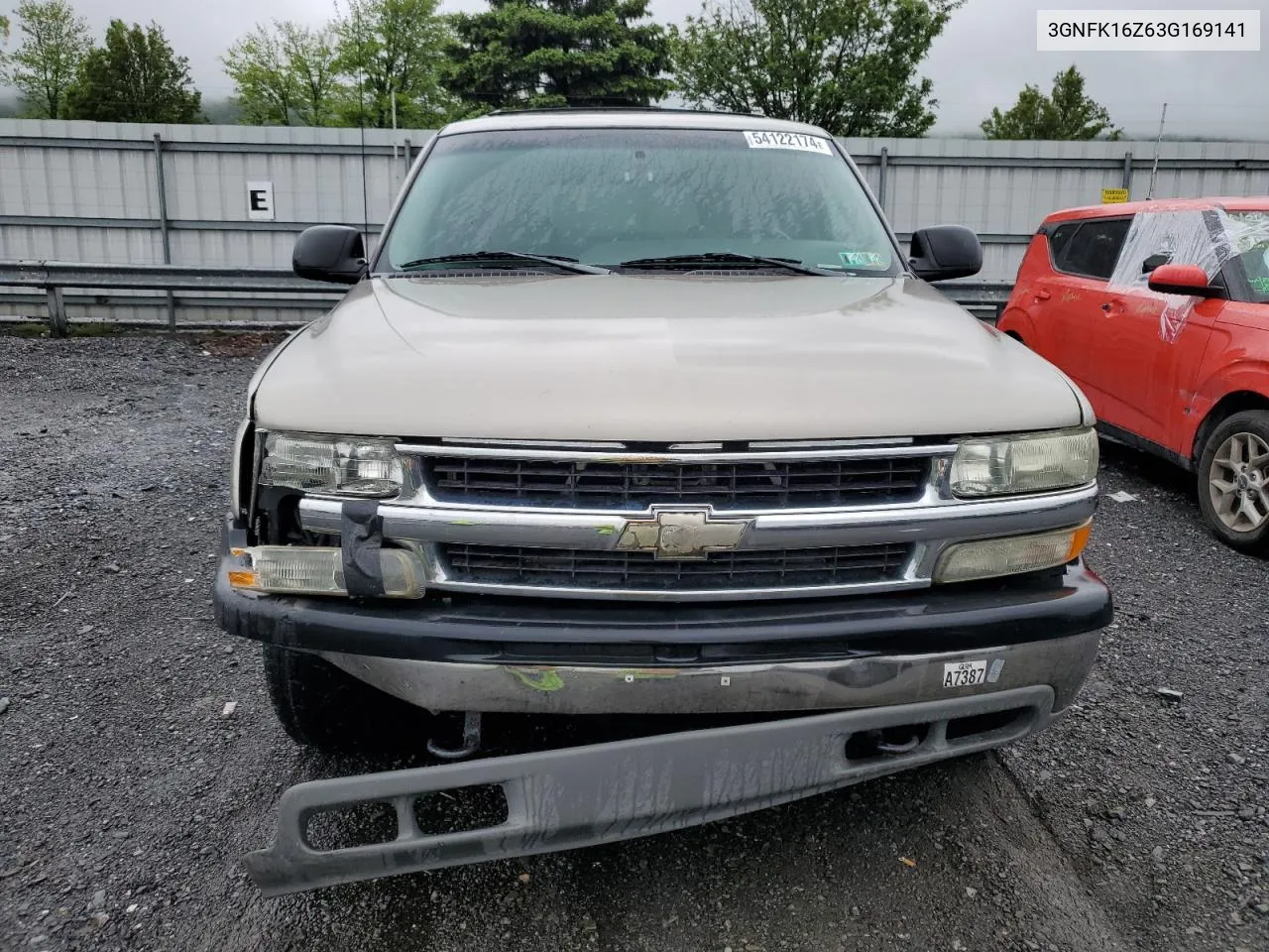 2003 Chevrolet Suburban K1500 VIN: 3GNFK16Z63G169141 Lot: 54122174