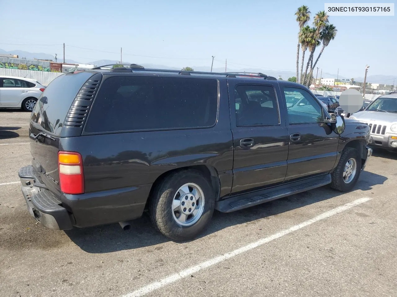 2003 Chevrolet Suburban C1500 VIN: 3GNEC16T93G157165 Lot: 62300204