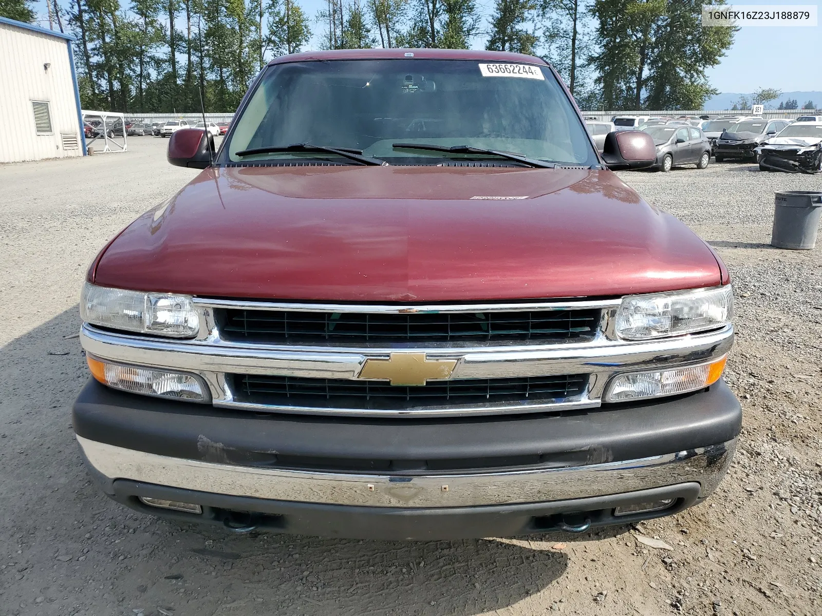 2003 Chevrolet Suburban K1500 VIN: 1GNFK16Z23J188879 Lot: 63662244