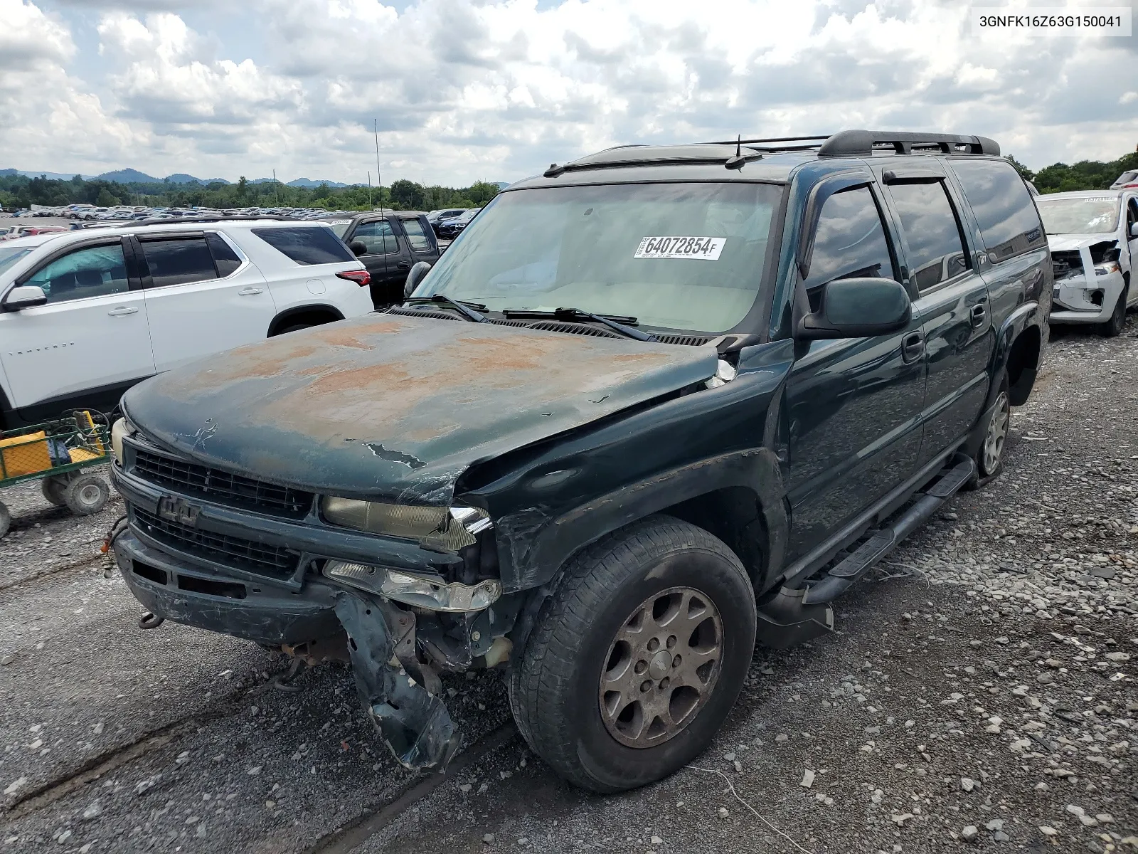 2003 Chevrolet Suburban K1500 VIN: 3GNFK16Z63G150041 Lot: 64072854