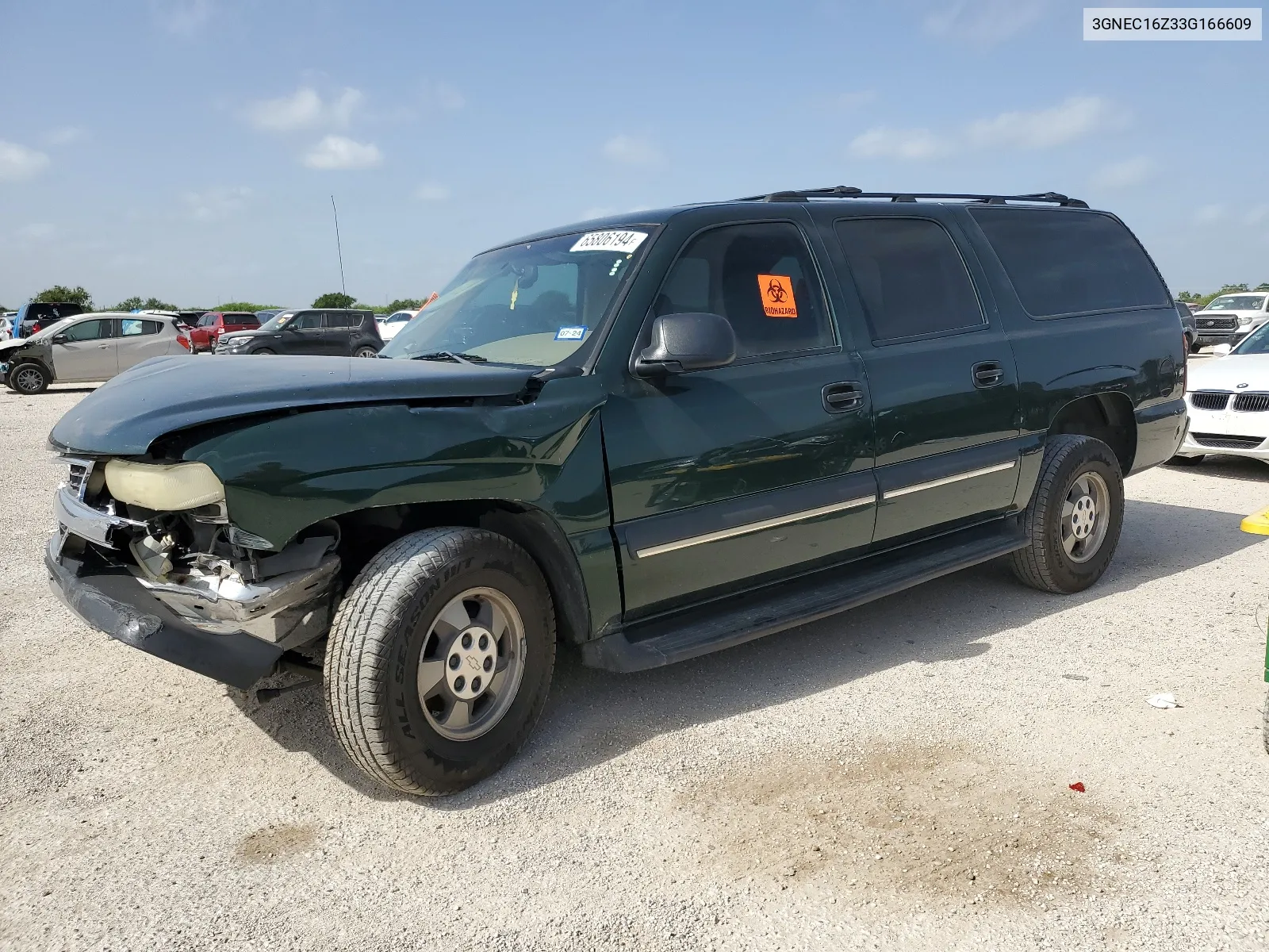 2003 Chevrolet Suburban C1500 VIN: 3GNEC16Z33G166609 Lot: 65806194