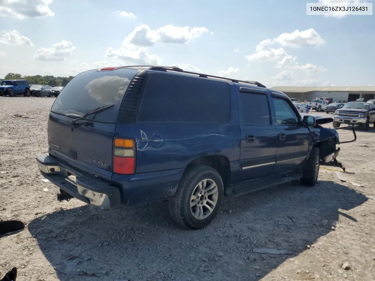 2003 Chevrolet Suburban C1500 VIN: 1GNEC16ZX3J126431 Lot: 66794854