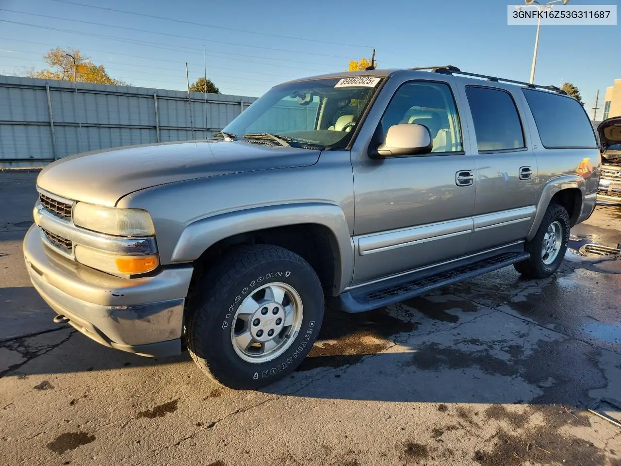 3GNFK16Z53G311687 2003 Chevrolet Suburban K1500
