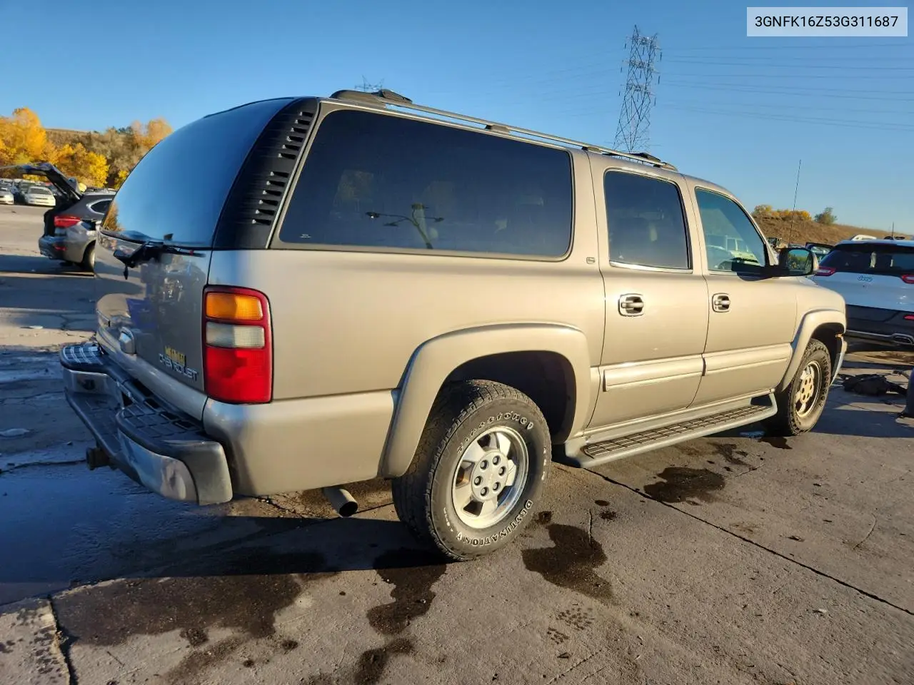 3GNFK16Z53G311687 2003 Chevrolet Suburban K1500