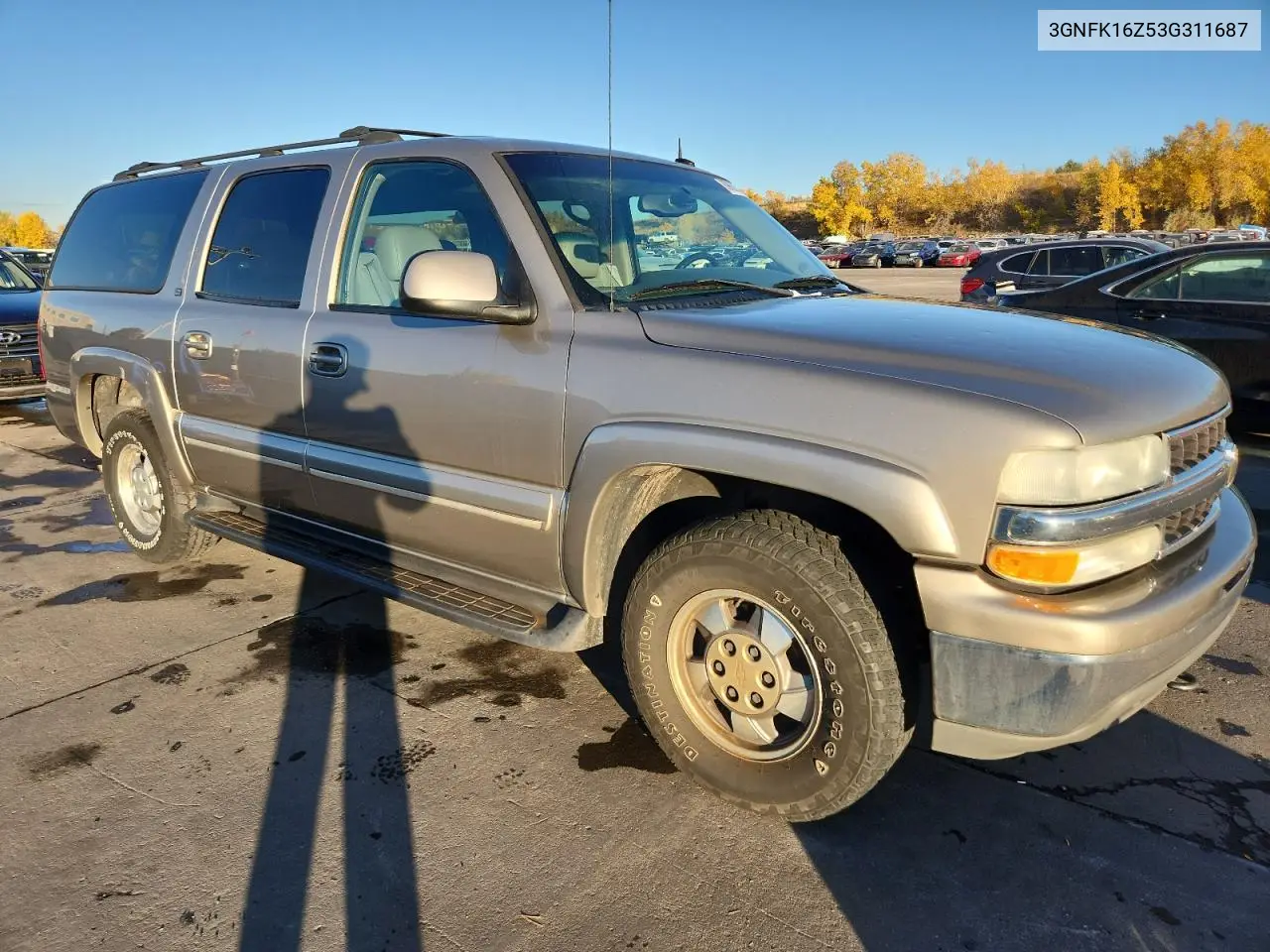 3GNFK16Z53G311687 2003 Chevrolet Suburban K1500