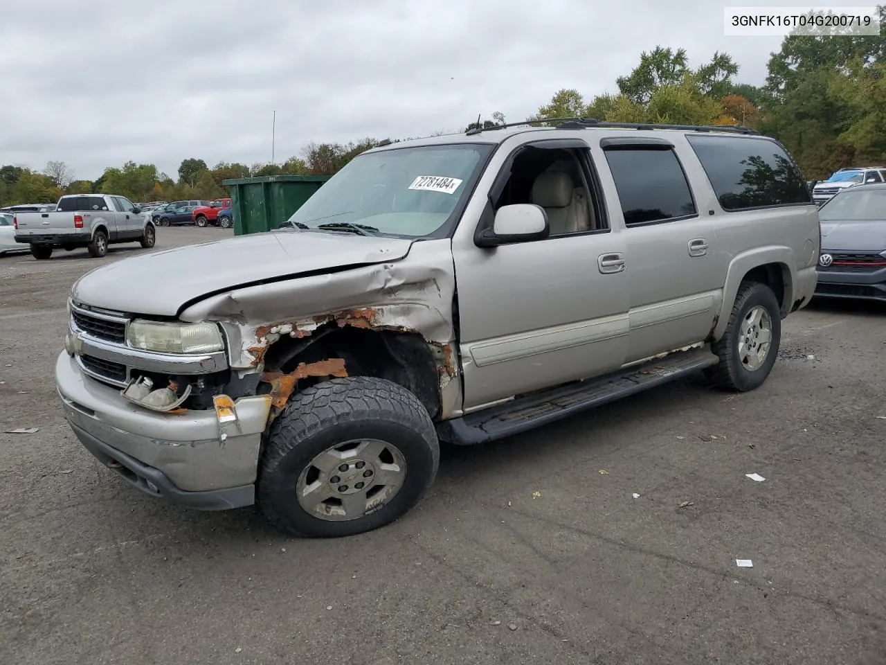 2004 Chevrolet Suburban K1500 VIN: 3GNFK16T04G200719 Lot: 72781484