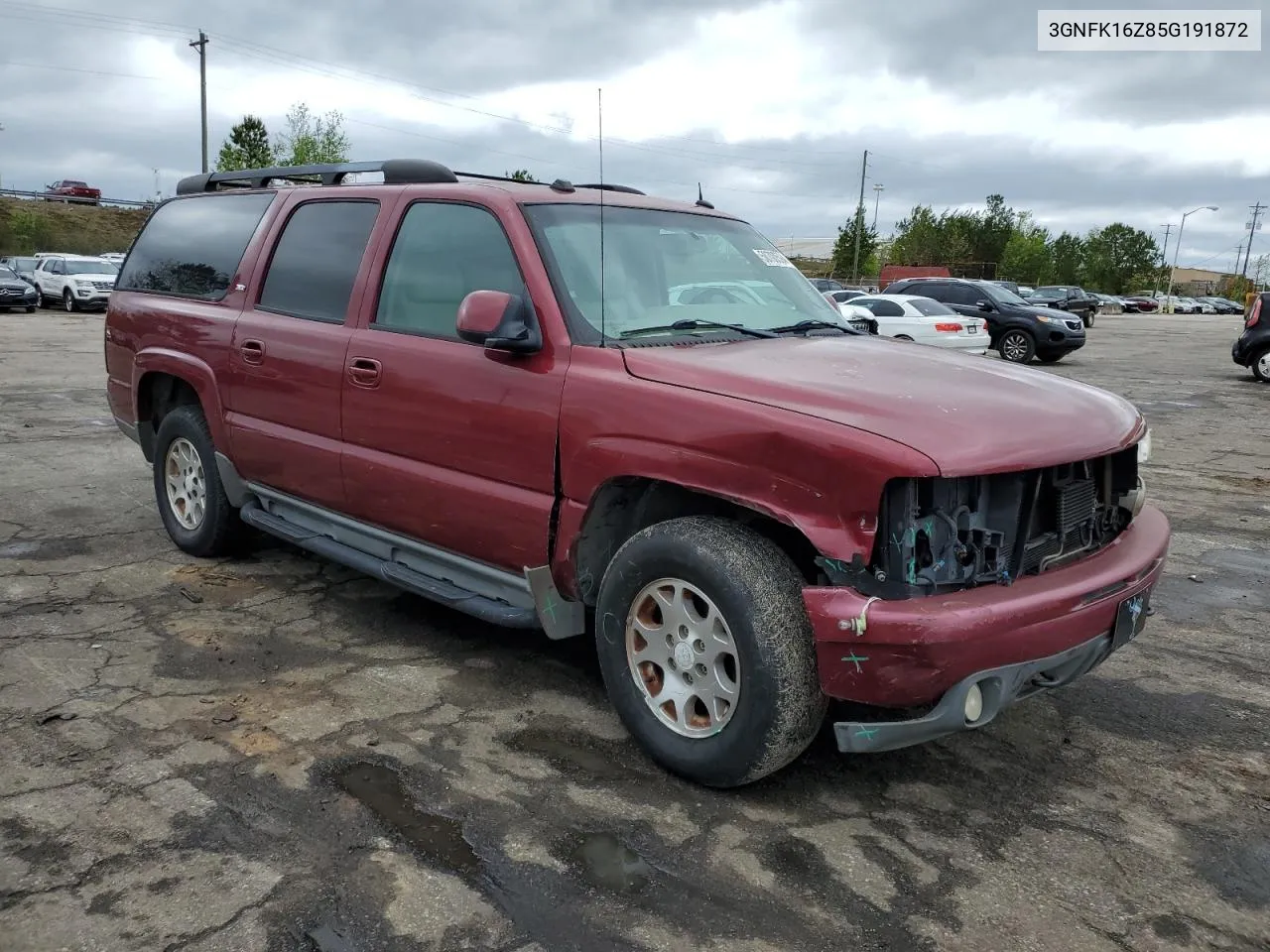 2005 Chevrolet Suburban K1500 VIN: 3GNFK16Z85G191872 Lot: 50700594