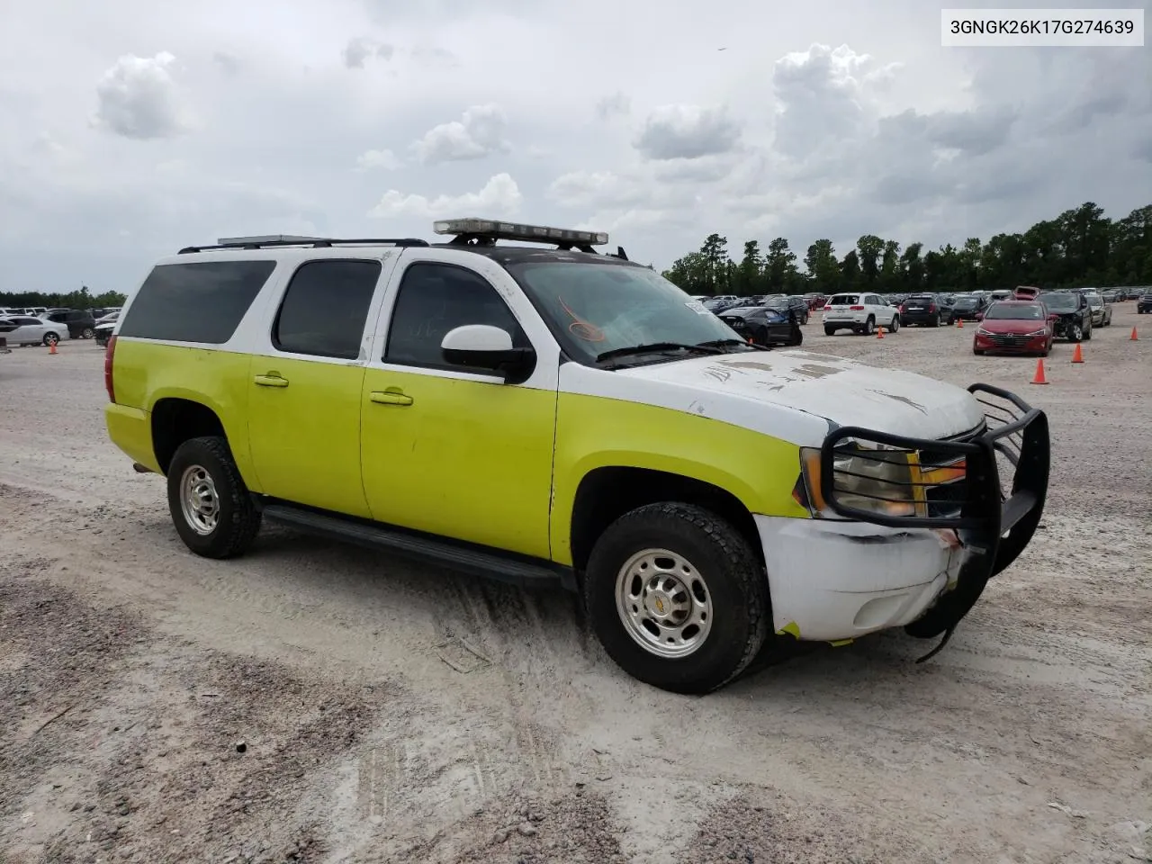 2007 Chevrolet Suburban K2500 VIN: 3GNGK26K17G274639 Lot: 58543923