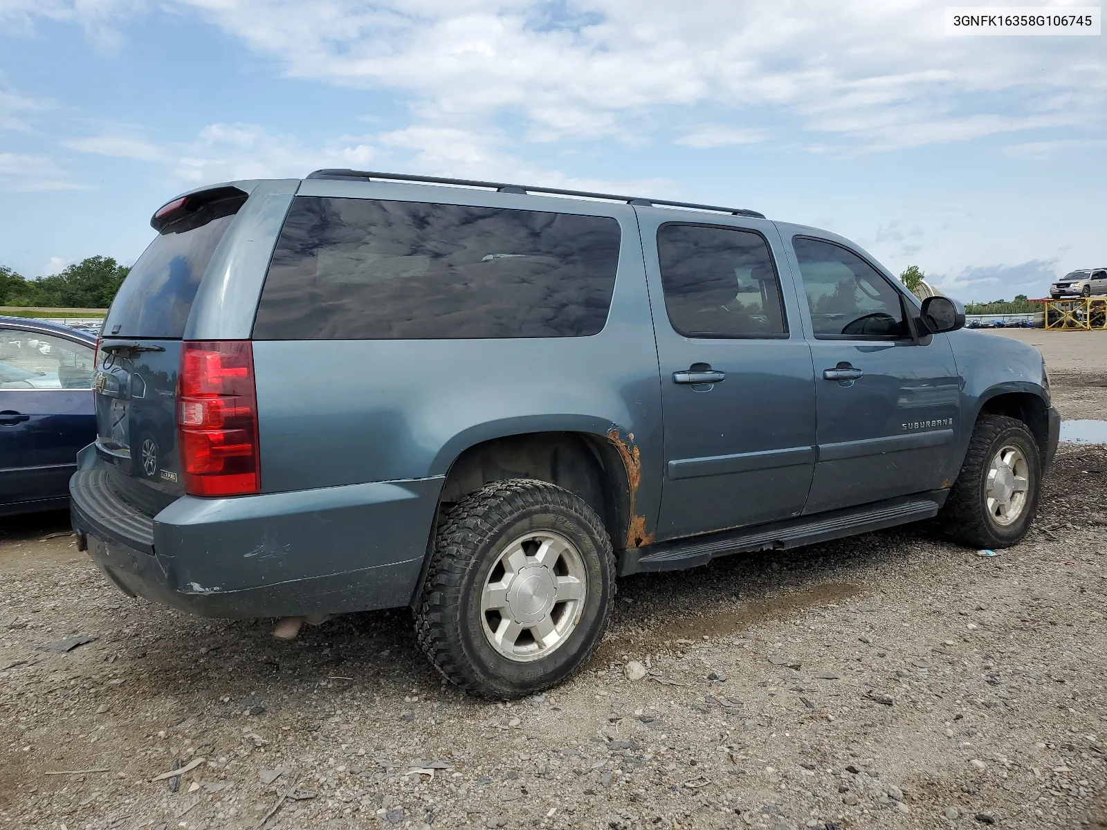 2008 Chevrolet Suburban K1500 Ls VIN: 3GNFK16358G106745 Lot: 63070094