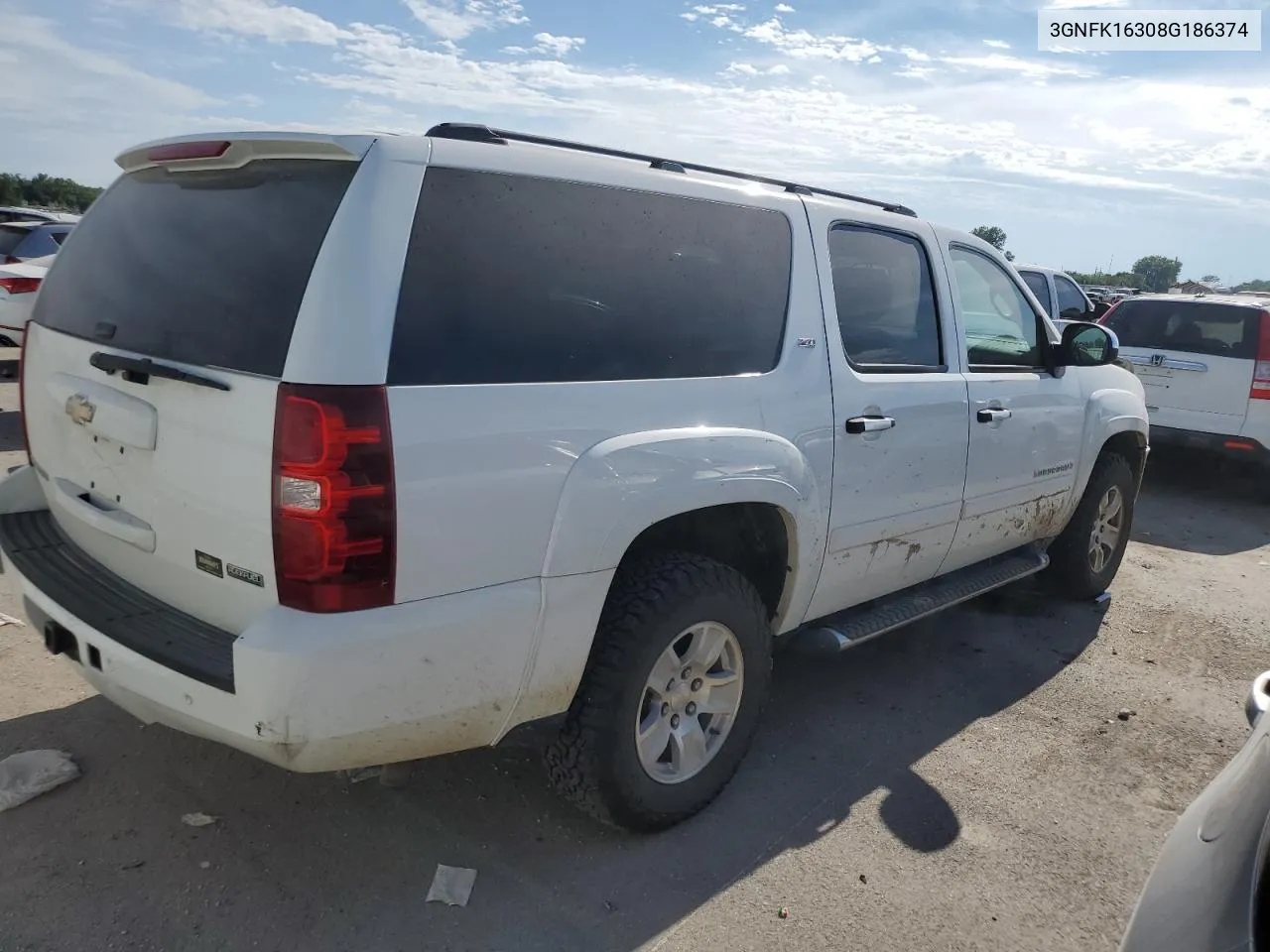 2008 Chevrolet Suburban K1500 Ls VIN: 3GNFK16308G186374 Lot: 66781034