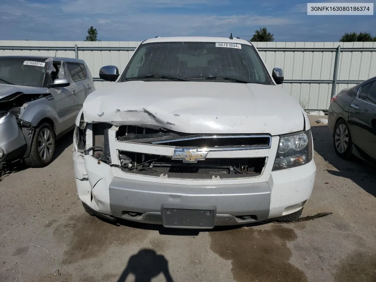 2008 Chevrolet Suburban K1500 Ls VIN: 3GNFK16308G186374 Lot: 66781034