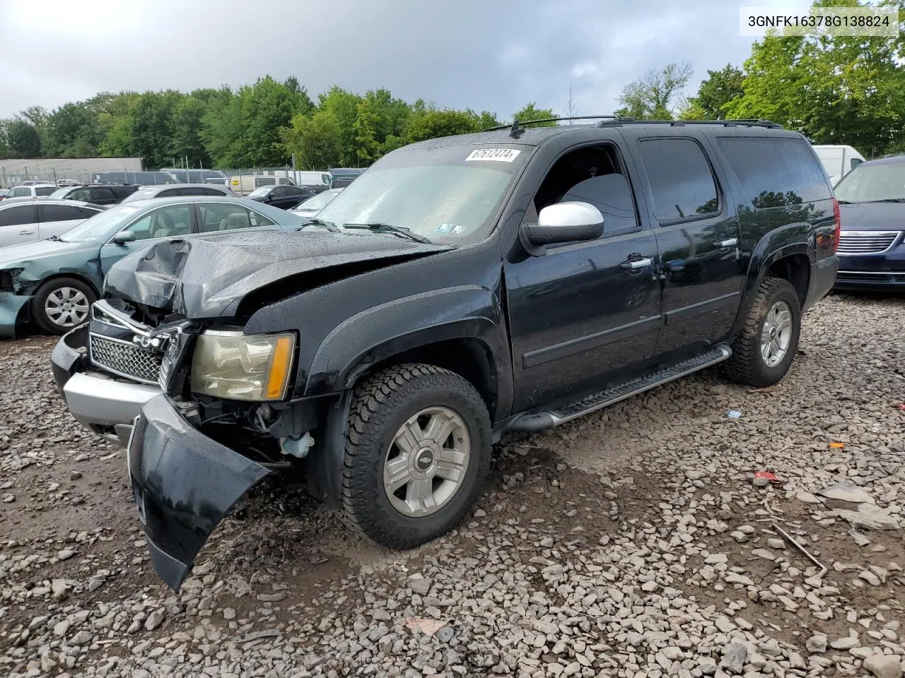 2008 Chevrolet Suburban K1500 Ls VIN: 3GNFK16378G138824 Lot: 67612474