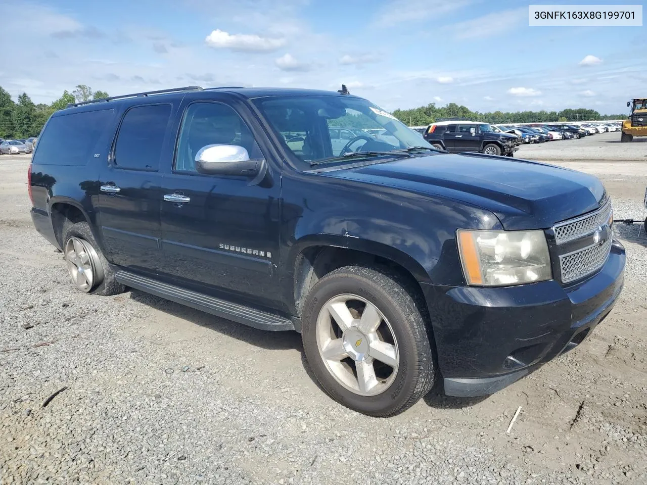 3GNFK163X8G199701 2008 Chevrolet Suburban K1500 Ls