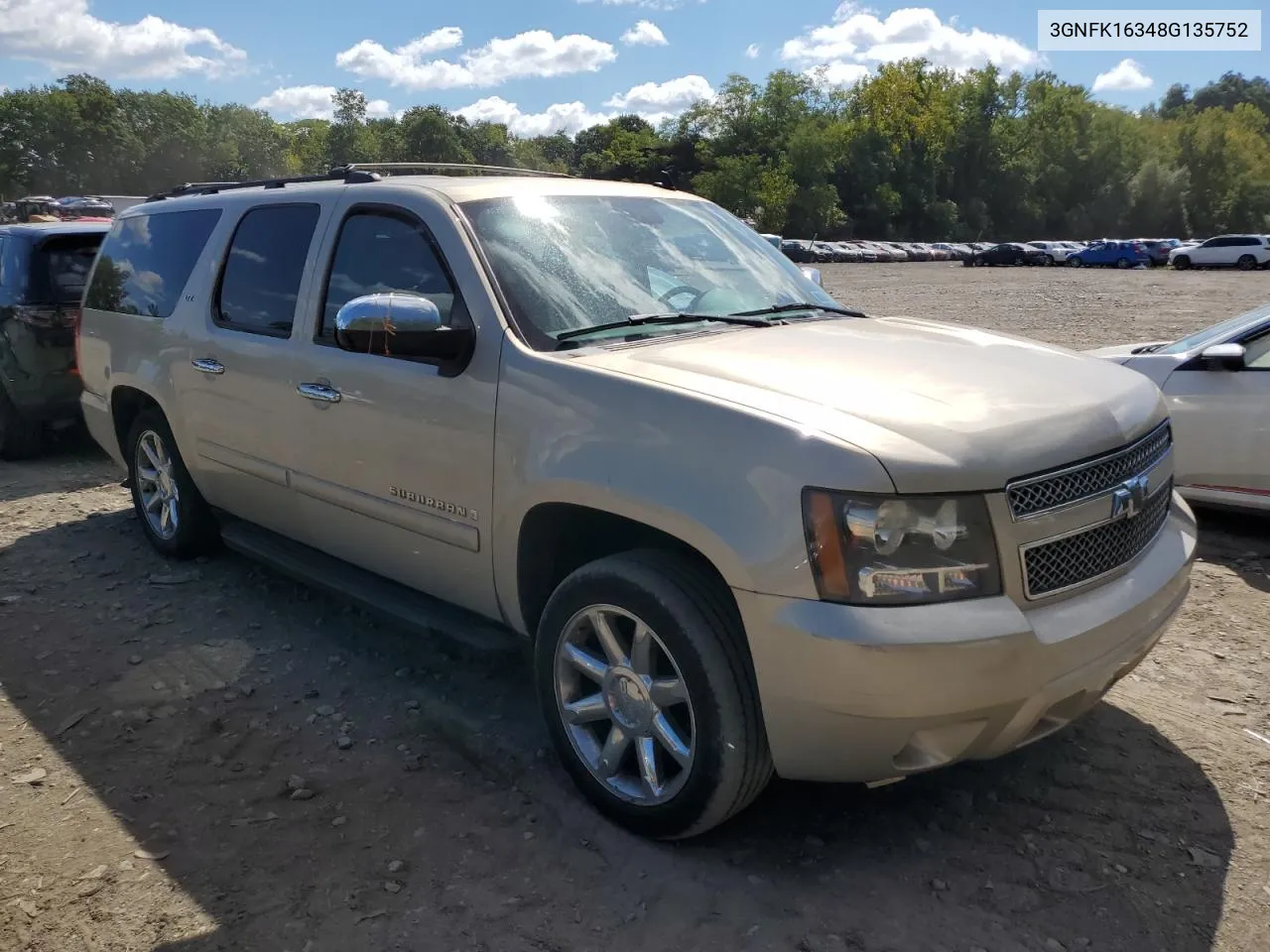 3GNFK16348G135752 2008 Chevrolet Suburban K1500 Ls