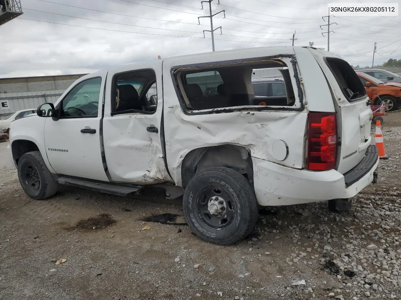 2008 Chevrolet Suburban K2500 VIN: 3GNGK26KX8G205112 Lot: 72342594