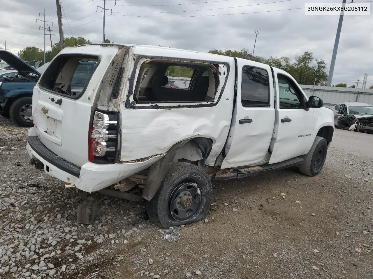 2008 Chevrolet Suburban K2500 VIN: 3GNGK26KX8G205112 Lot: 72342594