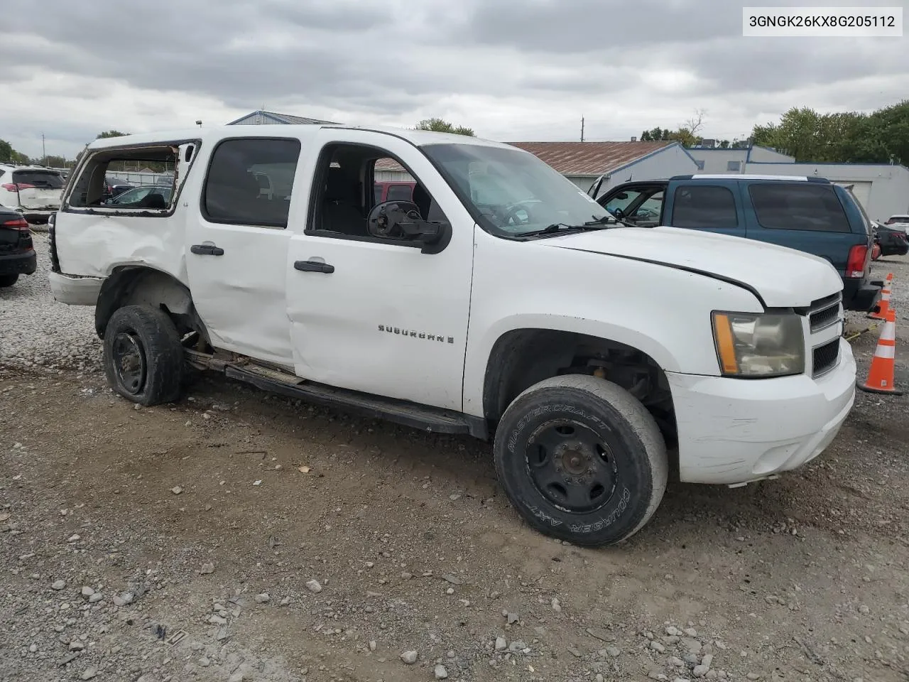 2008 Chevrolet Suburban K2500 VIN: 3GNGK26KX8G205112 Lot: 72342594