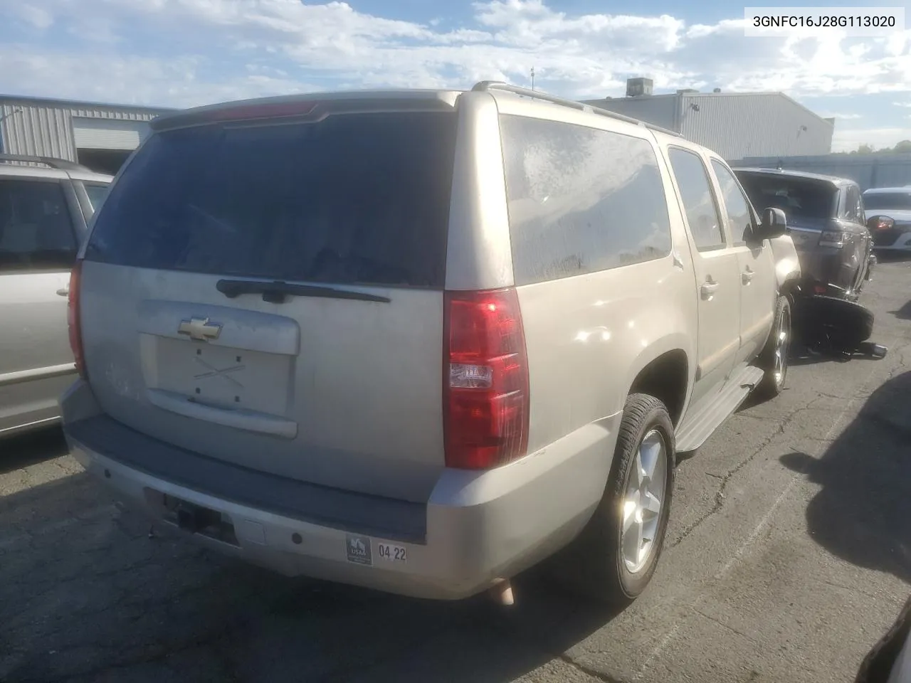 2008 Chevrolet Suburban C1500 Ls VIN: 3GNFC16J28G113020 Lot: 72404734