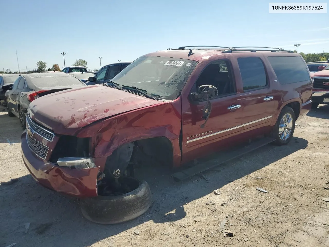 2009 Chevrolet Suburban K1500 Ltz VIN: 1GNFK36389R197524 Lot: 70684524