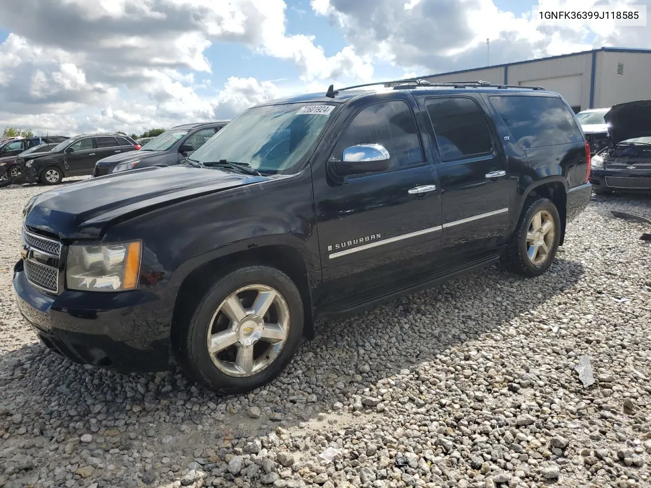 1GNFK36399J118585 2009 Chevrolet Suburban K1500 Ltz