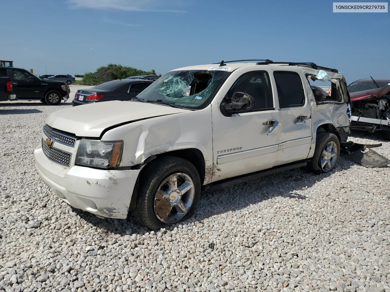 2012 Chevrolet Suburban C1500 Ltz VIN: 1GNSCKE09CR279735 Lot: 61130014