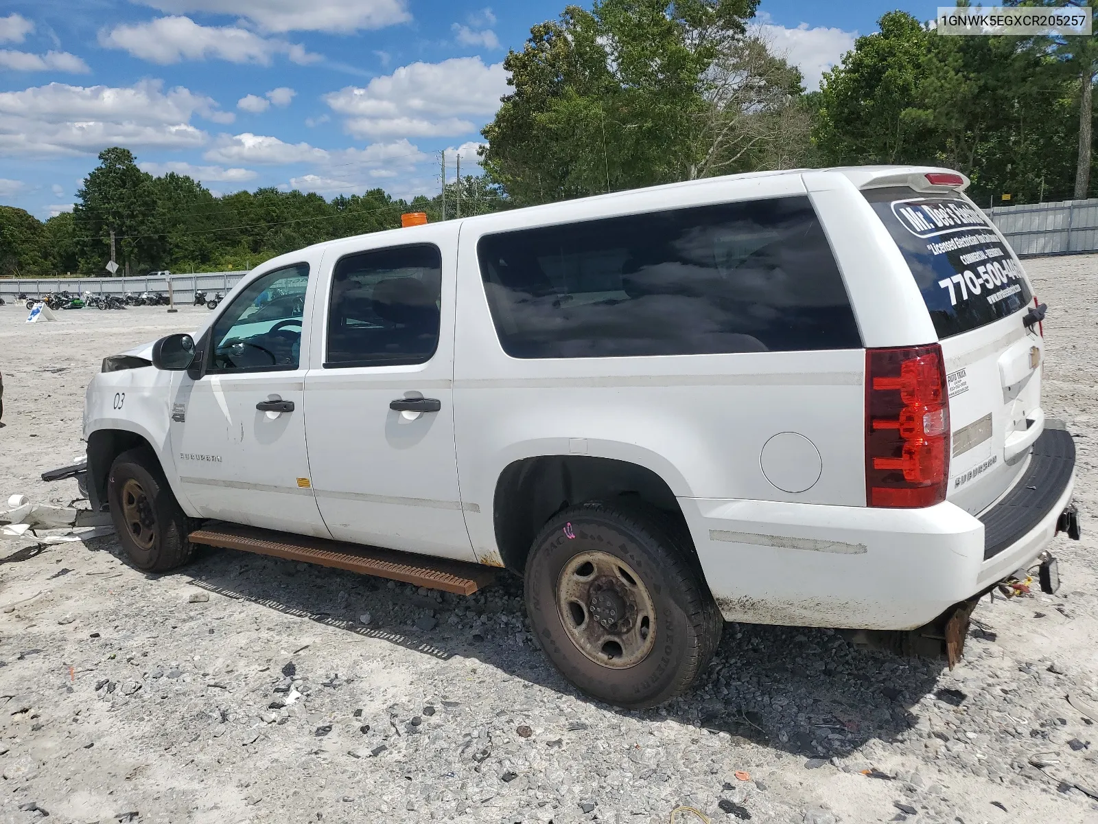 2012 Chevrolet Suburban K2500 VIN: 1GNWK5EGXCR205257 Lot: 62705354