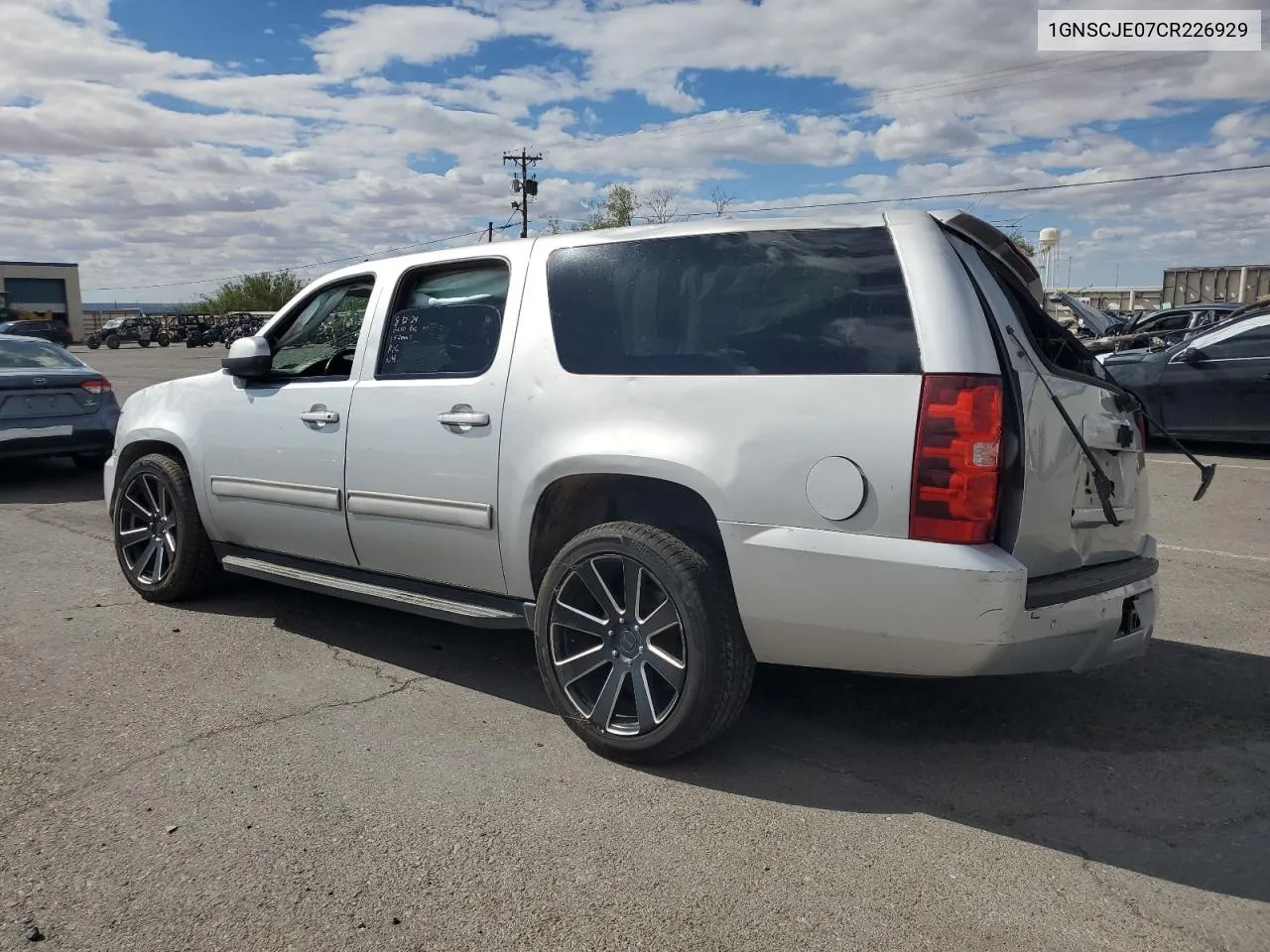 2012 Chevrolet Suburban C1500 Lt VIN: 1GNSCJE07CR226929 Lot: 69774564