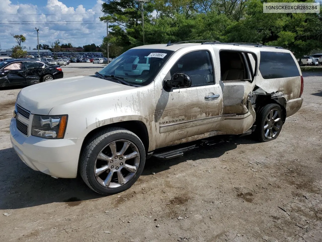 2012 Chevrolet Suburban C1500 Ltz VIN: 1GNSCKE0XCR285284 Lot: 72410804