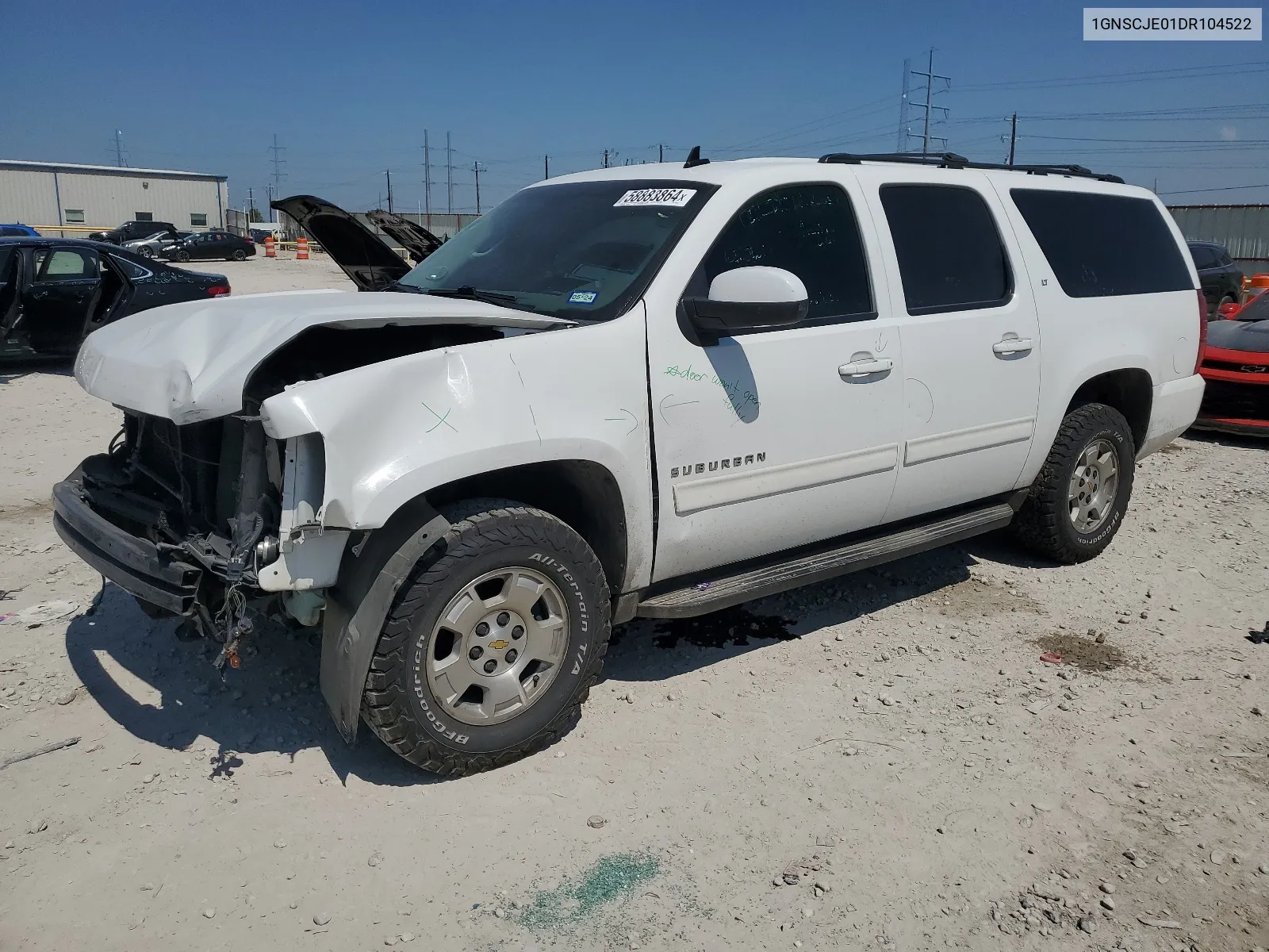 2013 Chevrolet Suburban C1500 Lt VIN: 1GNSCJE01DR104522 Lot: 58883864