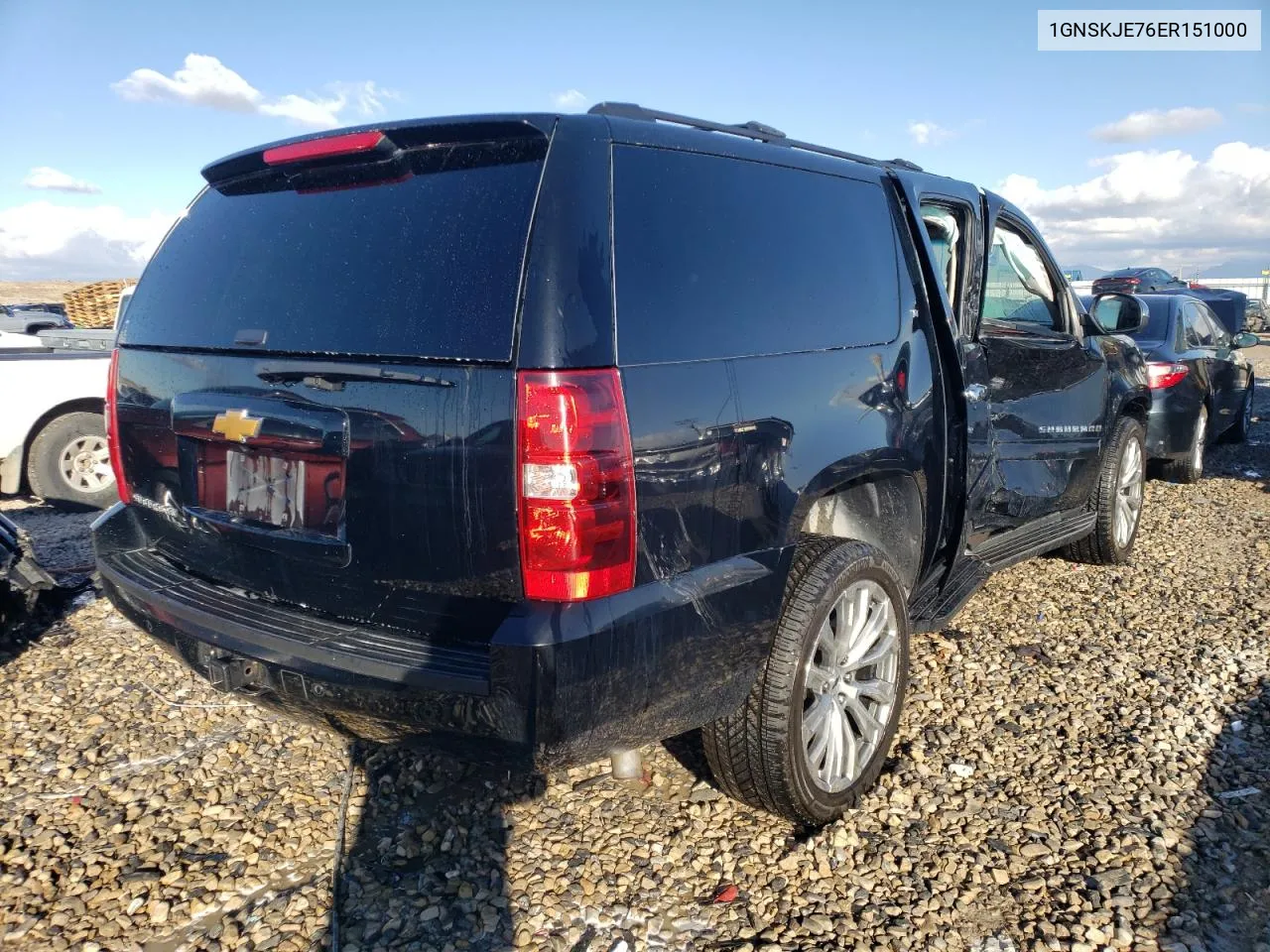 2014 Chevrolet Suburban K1500 Lt VIN: 1GNSKJE76ER151000 Lot: 75678823