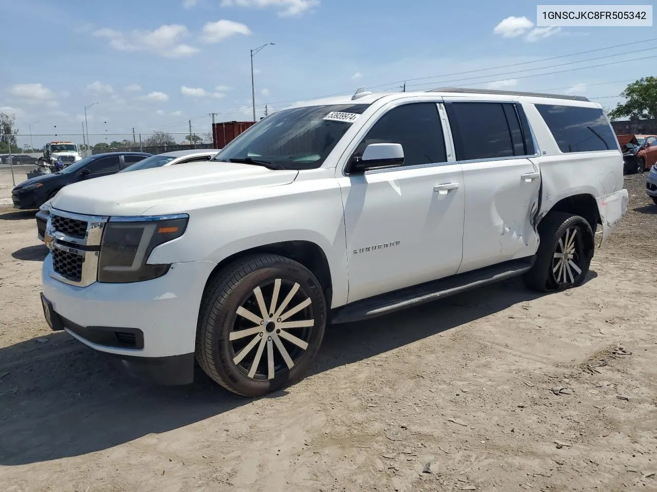 2015 Chevrolet Suburban C1500 Lt VIN: 1GNSCJKC8FR505342 Lot: 53939974