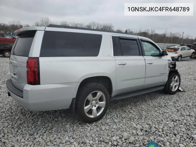 2015 Chevrolet Suburban K1500 Lt VIN: 1GNSKJKC4FR648789 Lot: 56309044