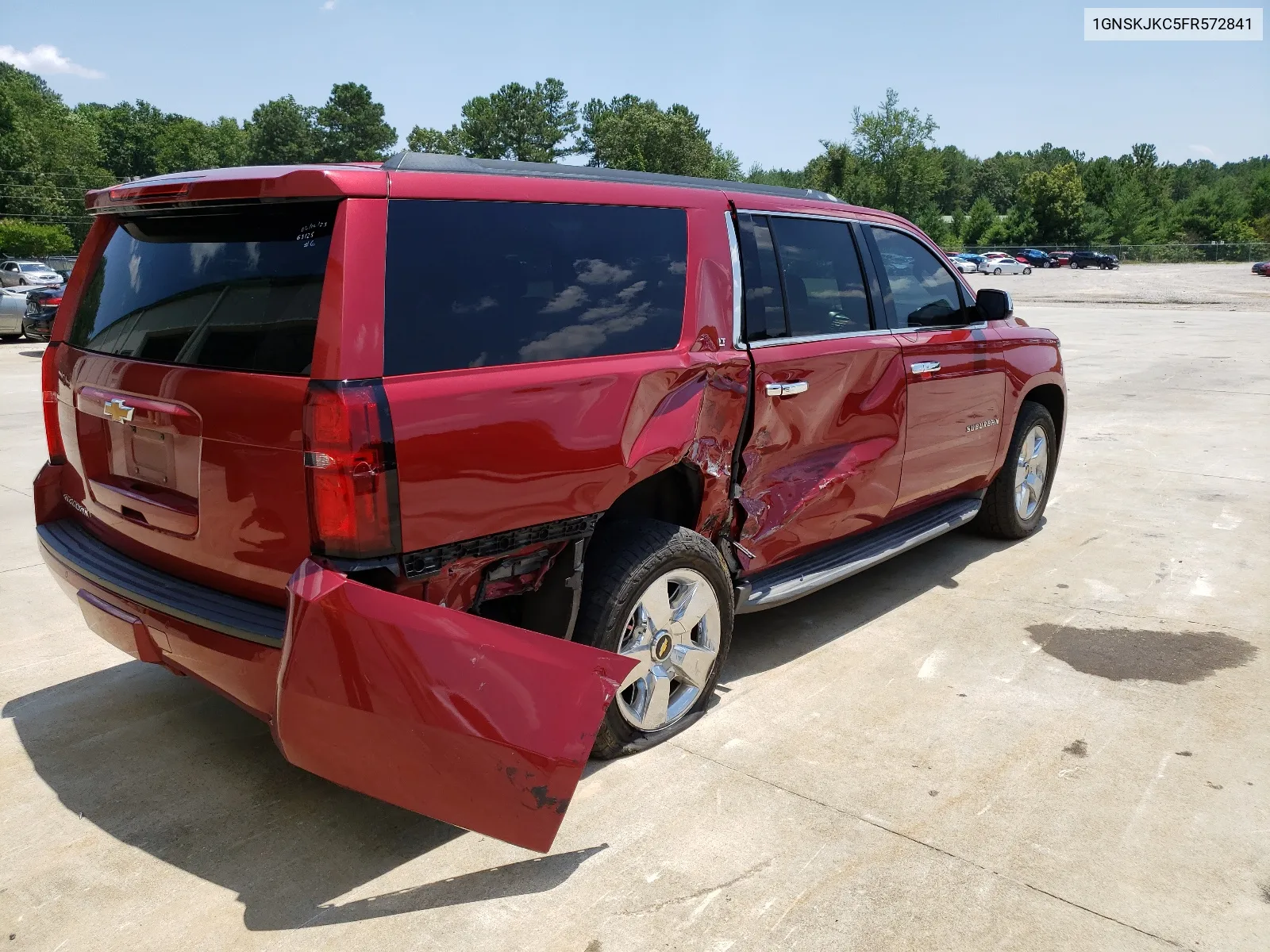 2015 Chevrolet Suburban K1500 Lt VIN: 1GNSKJKC5FR572841 Lot: 58014803