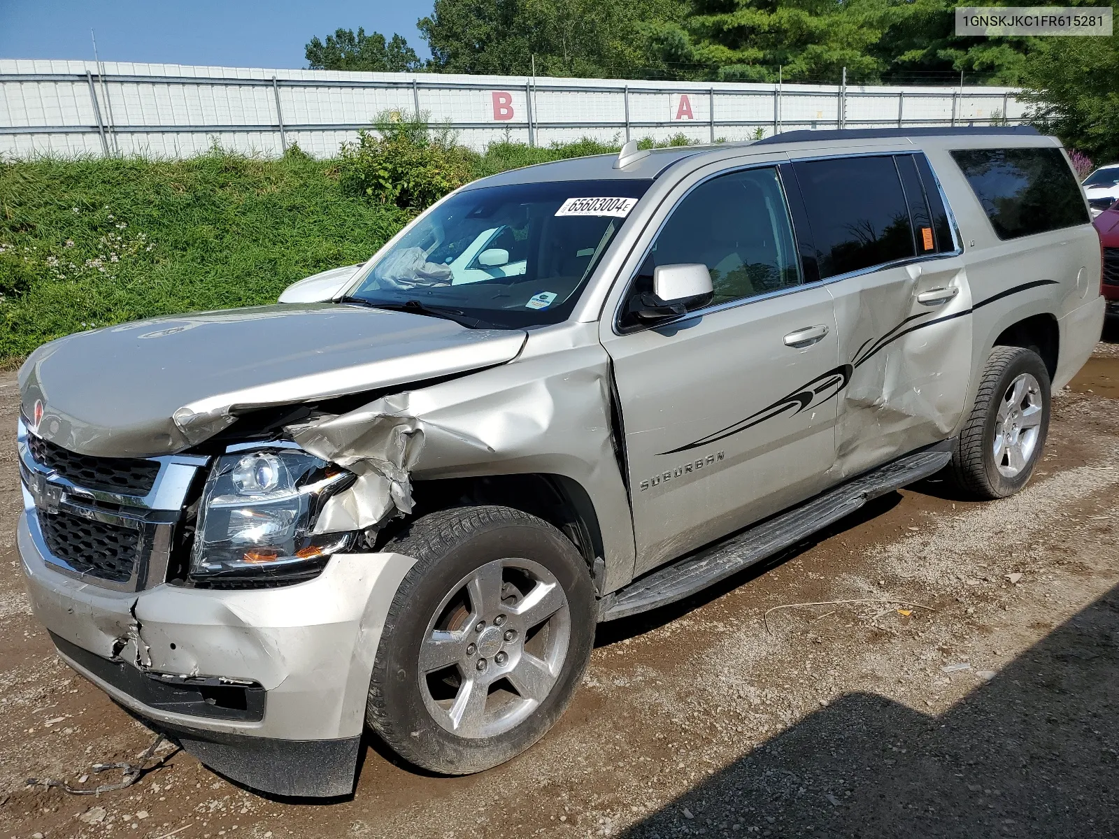 2015 Chevrolet Suburban K1500 Lt VIN: 1GNSKJKC1FR615281 Lot: 65603004