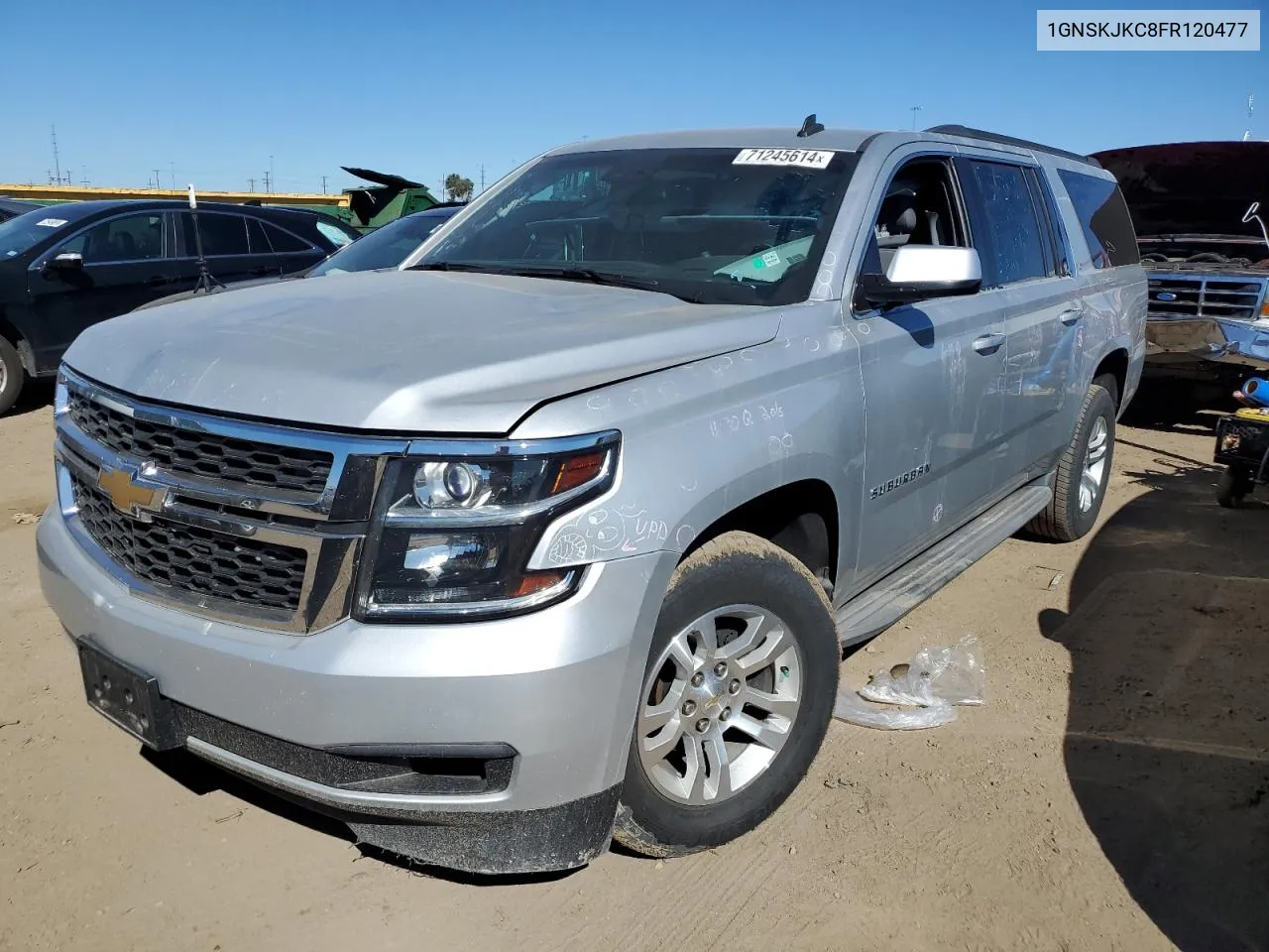 2015 Chevrolet Suburban K1500 Lt VIN: 1GNSKJKC8FR120477 Lot: 71245614