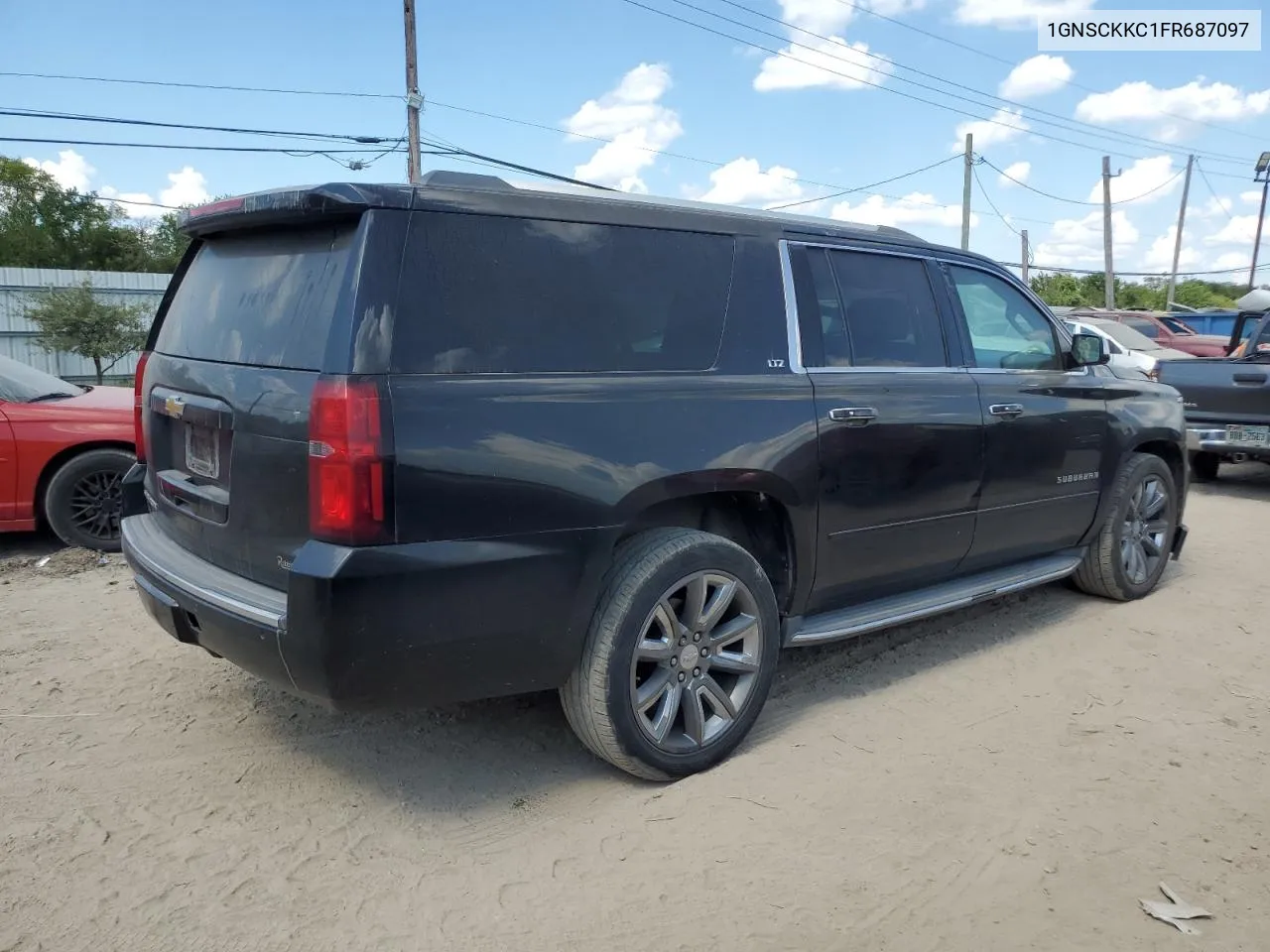 2015 Chevrolet Suburban C1500 Ltz VIN: 1GNSCKKC1FR687097 Lot: 72249234