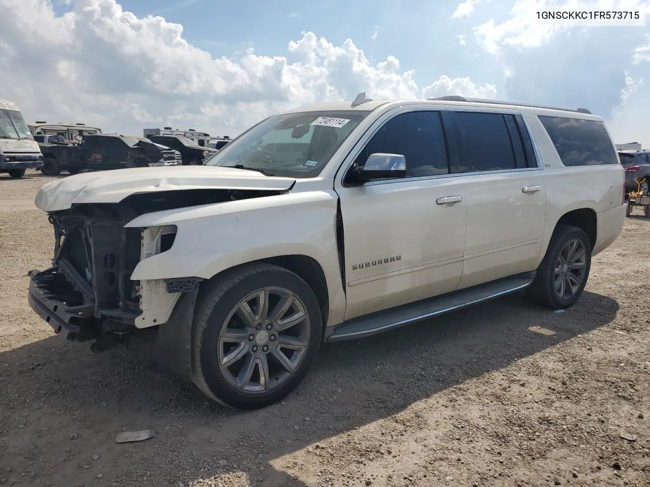 2015 Chevrolet Suburban C1500 Ltz VIN: 1GNSCKKC1FR573715 Lot: 72481114