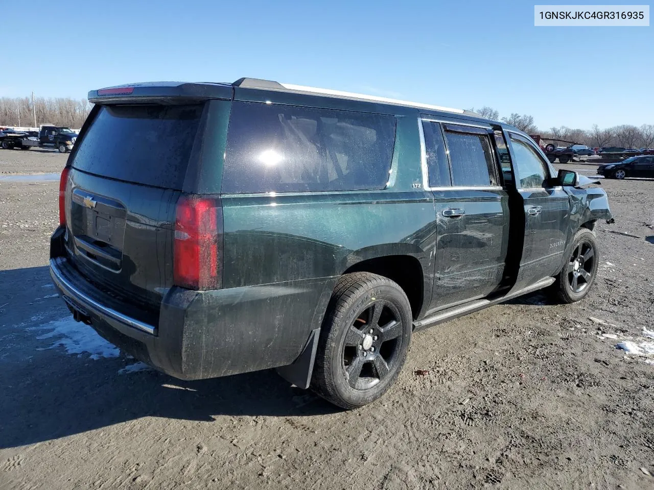 1GNSKJKC4GR316935 2016 Chevrolet Suburban K1500 Ltz