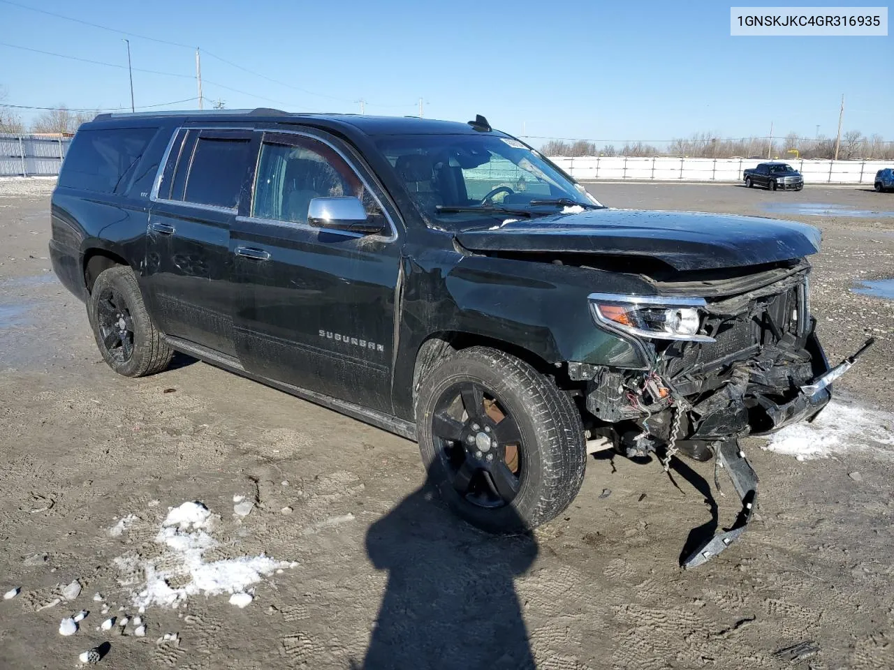 1GNSKJKC4GR316935 2016 Chevrolet Suburban K1500 Ltz