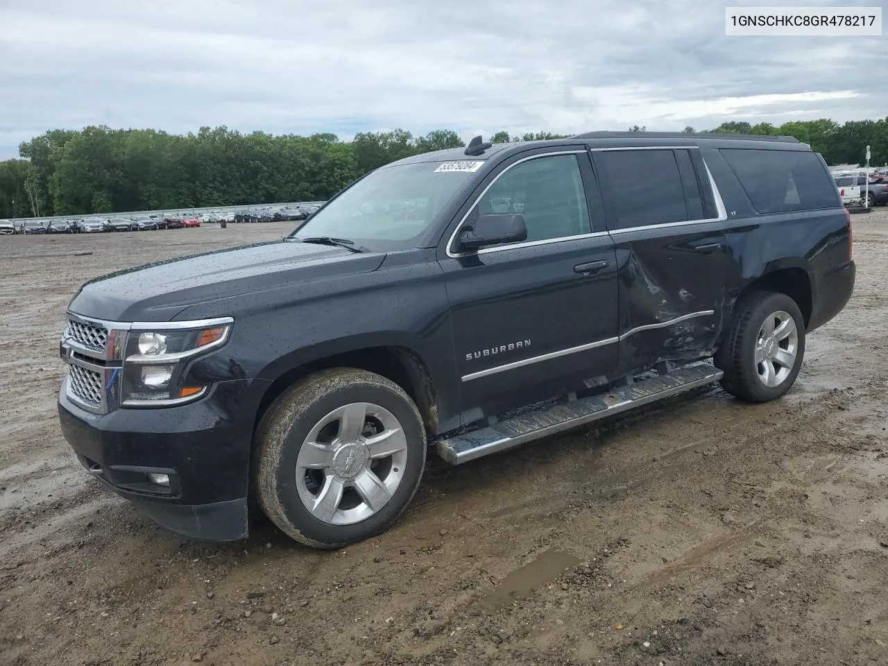 2016 Chevrolet Suburban C1500 Lt VIN: 1GNSCHKC8GR478217 Lot: 53579284