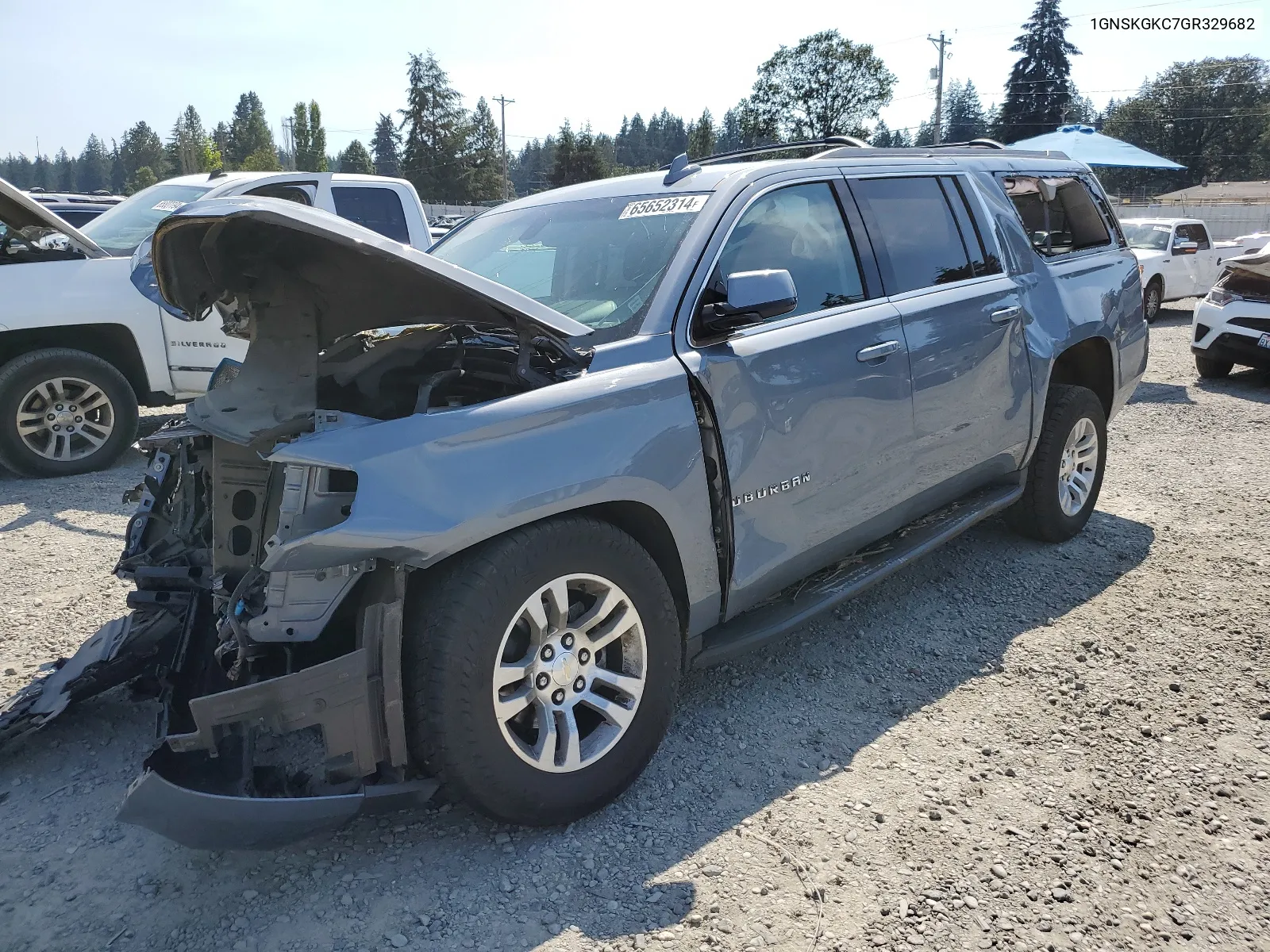 2016 Chevrolet Suburban K1500 Ls VIN: 1GNSKGKC7GR329682 Lot: 65652314