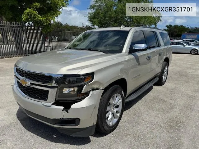 1GNSKHKCXGR351701 2016 Chevrolet Suburban K1500 Lt